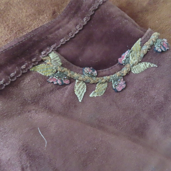 Gossamer Wings  suede leather Pants by Barbara Grimes (no size read!!!!!!!) - Picture 4 of 9